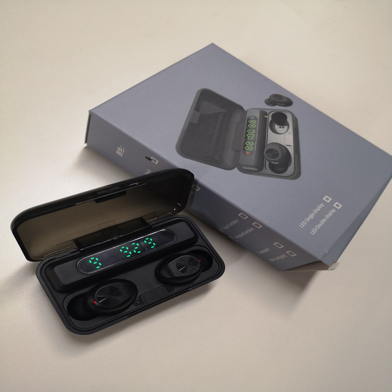TWS F9 безжични слушалки със слушалки за слушалки Power Bank за зареждане Stereo auriculares Bluetooth слушалки